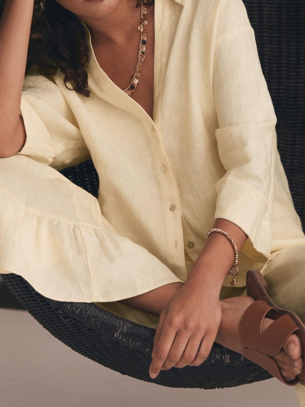 Mint Velvet Linen Resort Casual Shirt